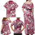 Hibiscus Pakala Royal Magenta Family Matching Off Shoulder Maxi Dress and Hawaiian Shirt Tropical Floral Stylized - Polynesian Pride