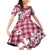Hibiscus Pakala Royal Magenta Family Matching Off Shoulder Short Dress and Hawaiian Shirt Tropical Floral Stylized - Polynesian Pride
