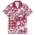 Hibiscus Pakala Royal Magenta Family Matching Short Sleeve Bodycon Dress and Hawaiian Shirt Tropical Floral Stylized - Polynesian Pride