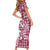 Hibiscus Pakala Royal Magenta Family Matching Short Sleeve Bodycon Dress and Hawaiian Shirt Tropical Floral Stylized - Polynesian Pride