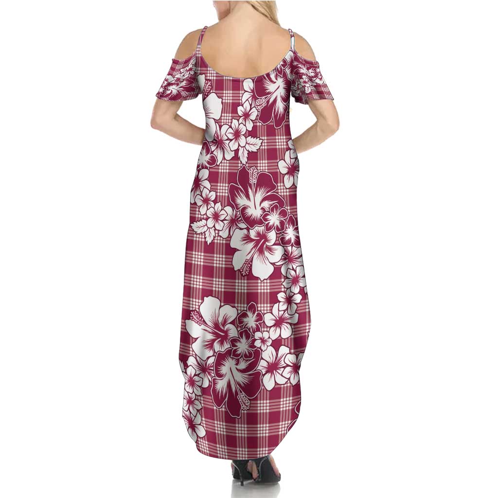 Hibiscus Pakala Royal Magenta Family Matching Summer Maxi Dress and Hawaiian Shirt Tropical Floral Stylized - Polynesian Pride
