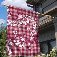 Hibiscus Pakala Royal Magenta Garden Flag Tropical Floral Stylized - Polynesian Pride