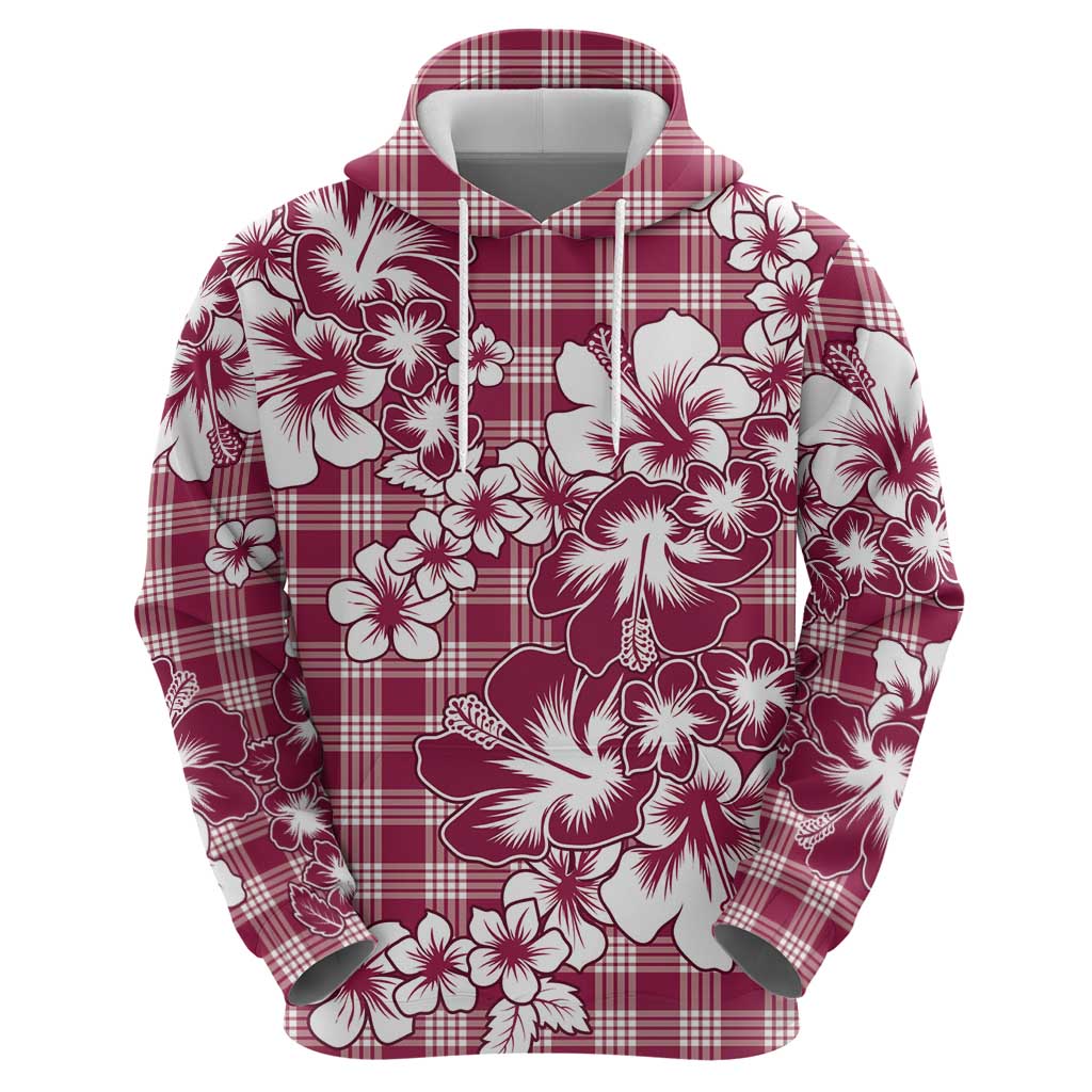 Hibiscus Pakala Royal Magenta Hoodie Tropical Floral Stylized - Polynesian Pride