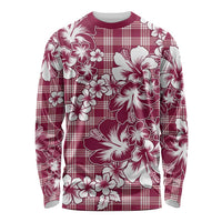 Hibiscus Pakala Royal Magenta Long Sleeve Shirt Tropical Floral Stylized - Polynesian Pride