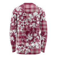 Hibiscus Pakala Royal Magenta Long Sleeve Shirt Tropical Floral Stylized - Polynesian Pride