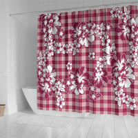Hibiscus Pakala Royal Magenta Shower Curtain Tropical Floral Stylized - Polynesian Pride