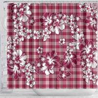 Hibiscus Pakala Royal Magenta Shower Curtain Tropical Floral Stylized - Polynesian Pride