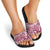 Hibiscus Pakala Royal Magenta Slide Sandals Tropical Floral Stylized - Polynesian Pride