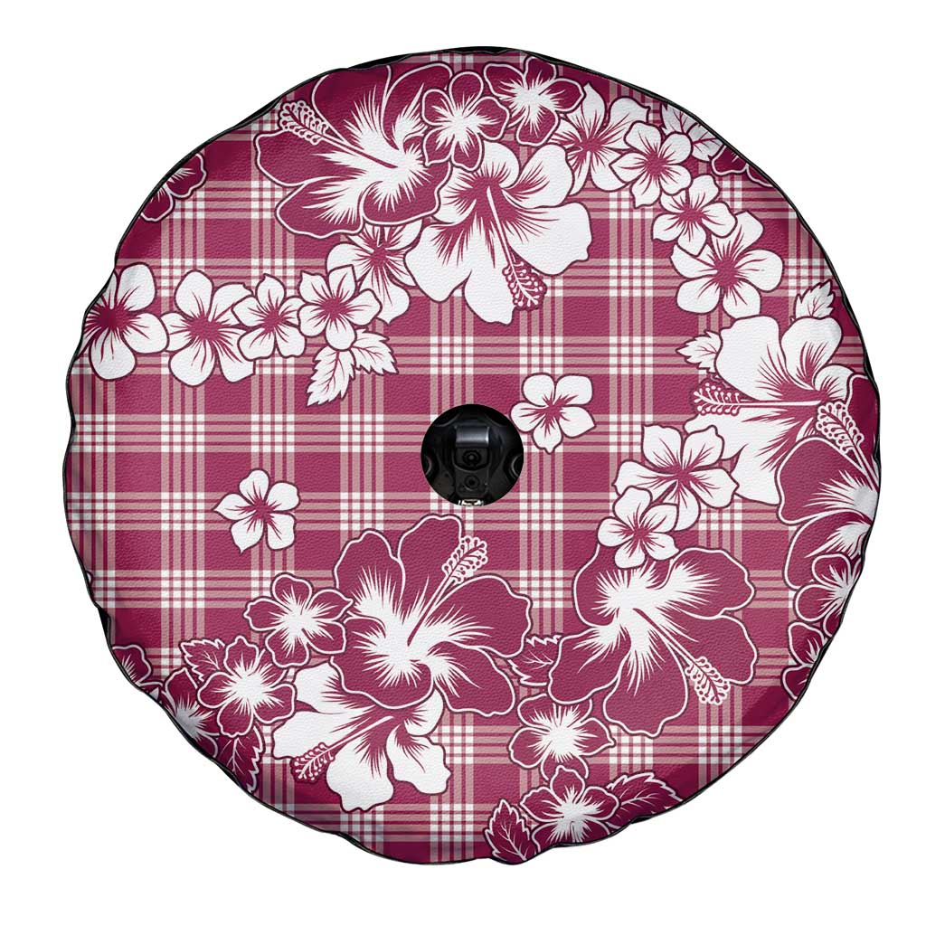Hibiscus Pakala Royal Magenta Spare Tire Cover Tropical Floral Stylized - Polynesian Pride