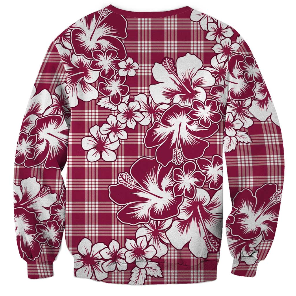 Hibiscus Pakala Royal Magenta Sweatshirt Tropical Floral Stylized LT01 - Polynesian Pride