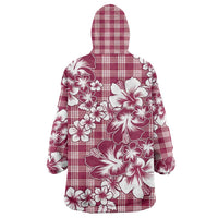Hibiscus Pakala Royal Magenta Wearable Blanket Hoodie Tropical Floral Stylized - Polynesian Pride