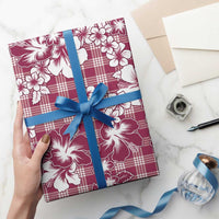 Hibiscus Pakala Royal Magenta Wrapping Paper Tropical Floral Stylized - Polynesian Pride