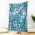 Hibiscus Pakala Ocean Depths Blue Blanket Tropical Floral Stylized - Polynesian Pride