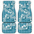 Hibiscus Pakala Ocean Depths Blue Car Mats Tropical Floral Stylized - Polynesian Pride