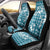 Hibiscus Pakala Ocean Depths Blue Car Seat Cover Tropical Floral Stylized - Polynesian Pride