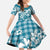 Hibiscus Pakala Ocean Depths Blue Family Matching Mermaid Dress and Hawaiian Shirt Tropical Floral Stylized - Polynesian Pride