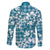 Hibiscus Pakala Ocean Depths Blue Family Matching Off Shoulder Short Dress and Hawaiian Shirt Tropical Floral Stylized - Polynesian Pride