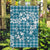 Hibiscus Pakala Ocean Depths Blue Garden Flag Tropical Floral Stylized - Polynesian Pride