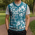 Hibiscus Pakala Ocean Depths Blue Christmas Knitted V-Neck Vest Tropical Floral Stylized - Polynesian Pride