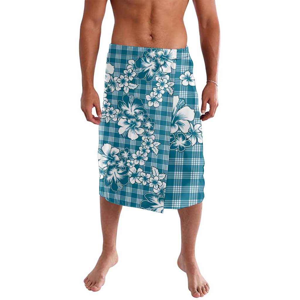 Hibiscus Pakala Ocean Depths Blue Lavalava Tropical Floral Stylized - Polynesian Pride