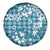 Hibiscus Pakala Ocean Depths Blue Spare Tire Cover Tropical Floral Stylized - Polynesian Pride