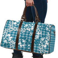 Hibiscus Pakala Ocean Depths Blue Travel Bag Tropical Floral Stylized - Polynesian Pride
