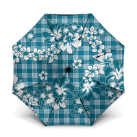 Hibiscus Pakala Ocean Depths Blue Umbrella Tropical Floral Stylized - Polynesian Pride