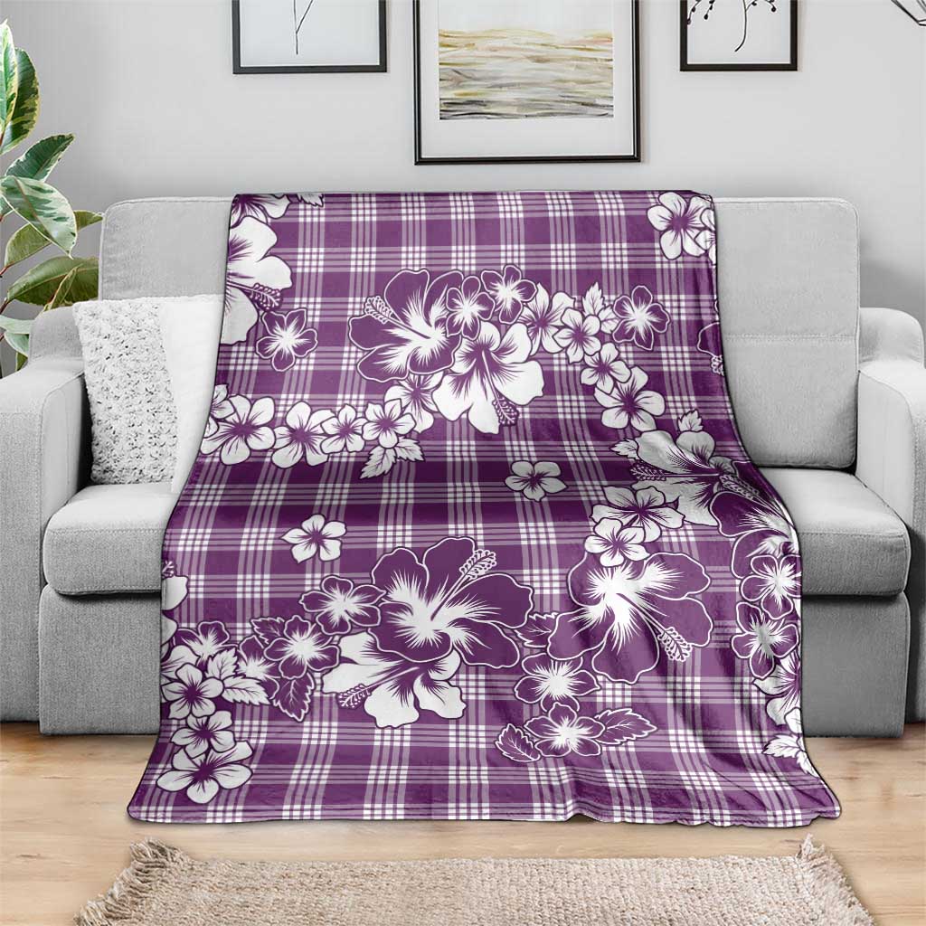 Hibiscus Pakala Sweetie Purple Blanket Tropical Floral Stylized - Polynesian Pride