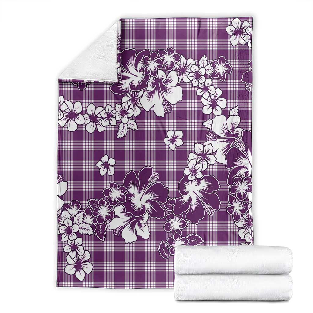 Hibiscus Pakala Sweetie Purple Blanket Tropical Floral Stylized - Polynesian Pride