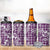 Hibiscus Pakala Sweetie Purple 4 in 1 Can Cooler Tumbler Tropical Floral Stylized - Polynesian Pride