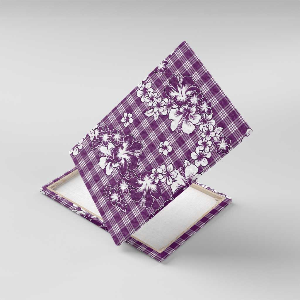 Hibiscus Pakala Sweetie Purple Canvas Wall Art Tropical Floral Stylized - Polynesian Pride