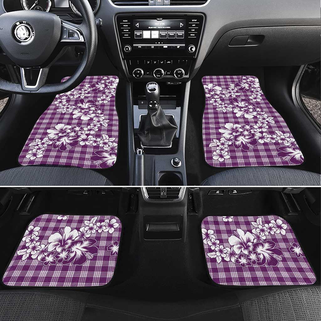 Hibiscus Pakala Sweetie Purple Car Mats Tropical Floral Stylized - Polynesian Pride