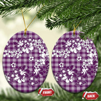 Hibiscus Pakala Sweetie Purple Ceramic Ornament Tropical Floral Stylized - Polynesian Pride