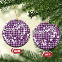 Hibiscus Pakala Sweetie Purple Ceramic Ornament Tropical Floral Stylized - Polynesian Pride