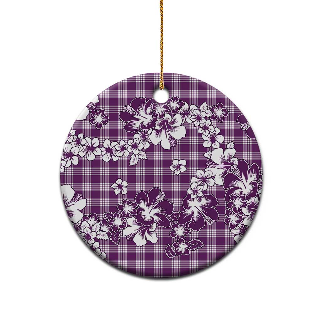 Hibiscus Pakala Sweetie Purple Ceramic Ornament Tropical Floral Stylized - Polynesian Pride