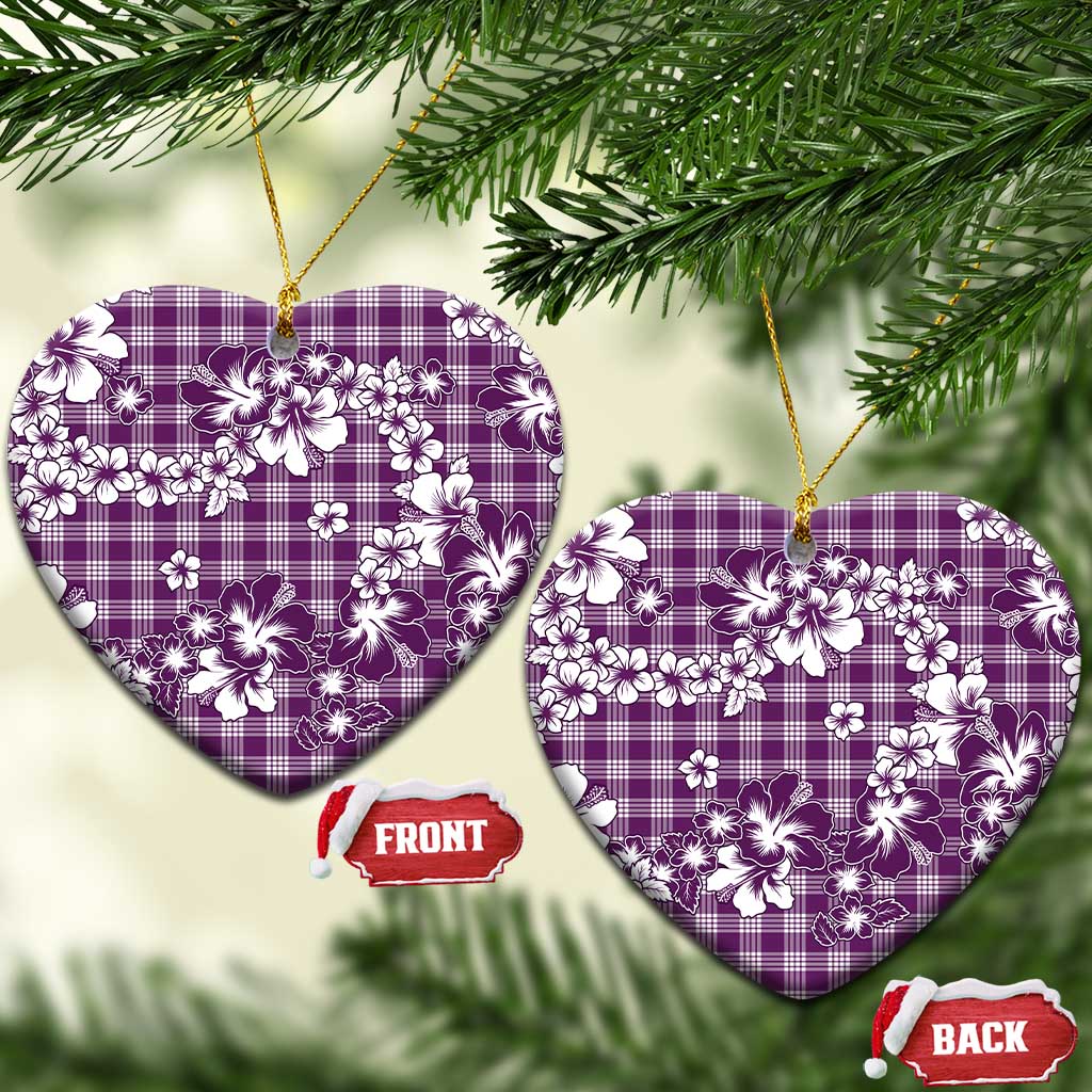 Hibiscus Pakala Sweetie Purple Ceramic Ornament Tropical Floral Stylized - Polynesian Pride