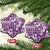 Hibiscus Pakala Sweetie Purple Ceramic Ornament Tropical Floral Stylized - Polynesian Pride