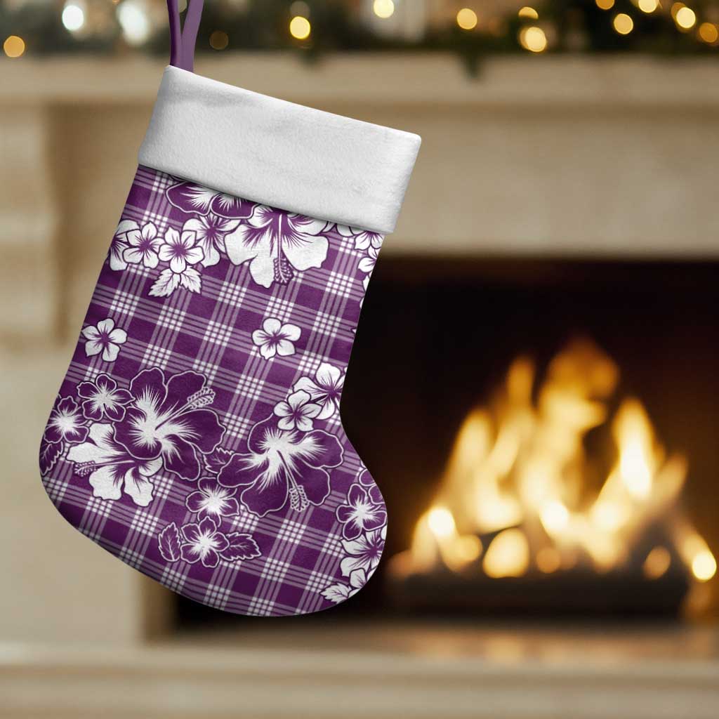 Hibiscus Pakala Sweetie Purple Christmas Stocking Tropical Floral Stylized - Polynesian Pride
