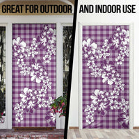 Hibiscus Pakala Sweetie Purple Door Cover Tropical Floral Stylized - Polynesian Pride