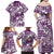 Hibiscus Pakala Sweetie Purple Family Matching Off Shoulder Maxi Dress and Hawaiian Shirt Tropical Floral Stylized - Polynesian Pride