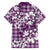 Hibiscus Pakala Sweetie Purple Family Matching Short Sleeve Bodycon Dress and Hawaiian Shirt Tropical Floral Stylized - Polynesian Pride