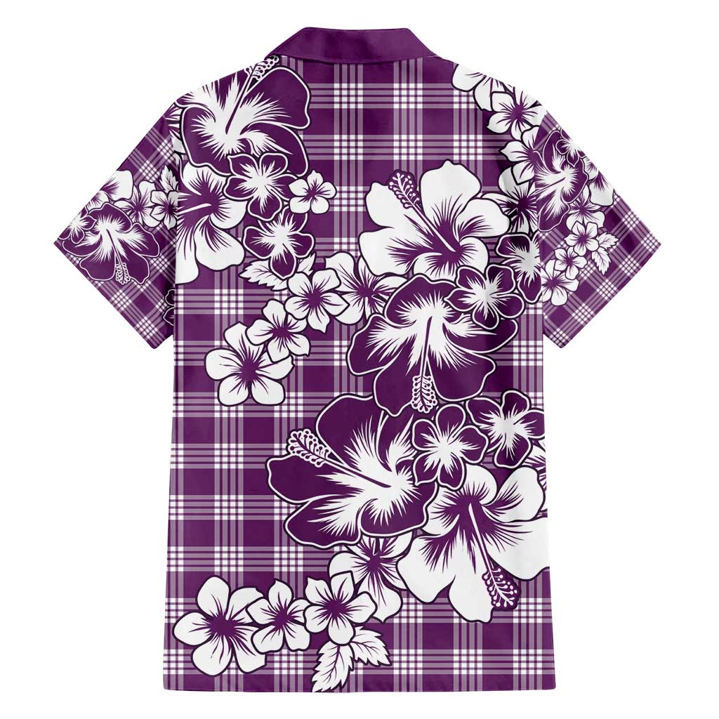 Hibiscus Pakala Sweetie Purple Family Matching Tank Maxi Dress and Hawaiian Shirt Tropical Floral Stylized - Polynesian Pride