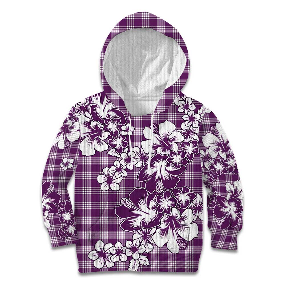 Hibiscus Pakala Sweetie Purple Kid Hoodie Tropical Floral Stylized - Polynesian Pride