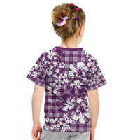 Hibiscus Pakala Sweetie Purple Kid T Shirt Tropical Floral Stylized LT01 - Polynesian Pride
