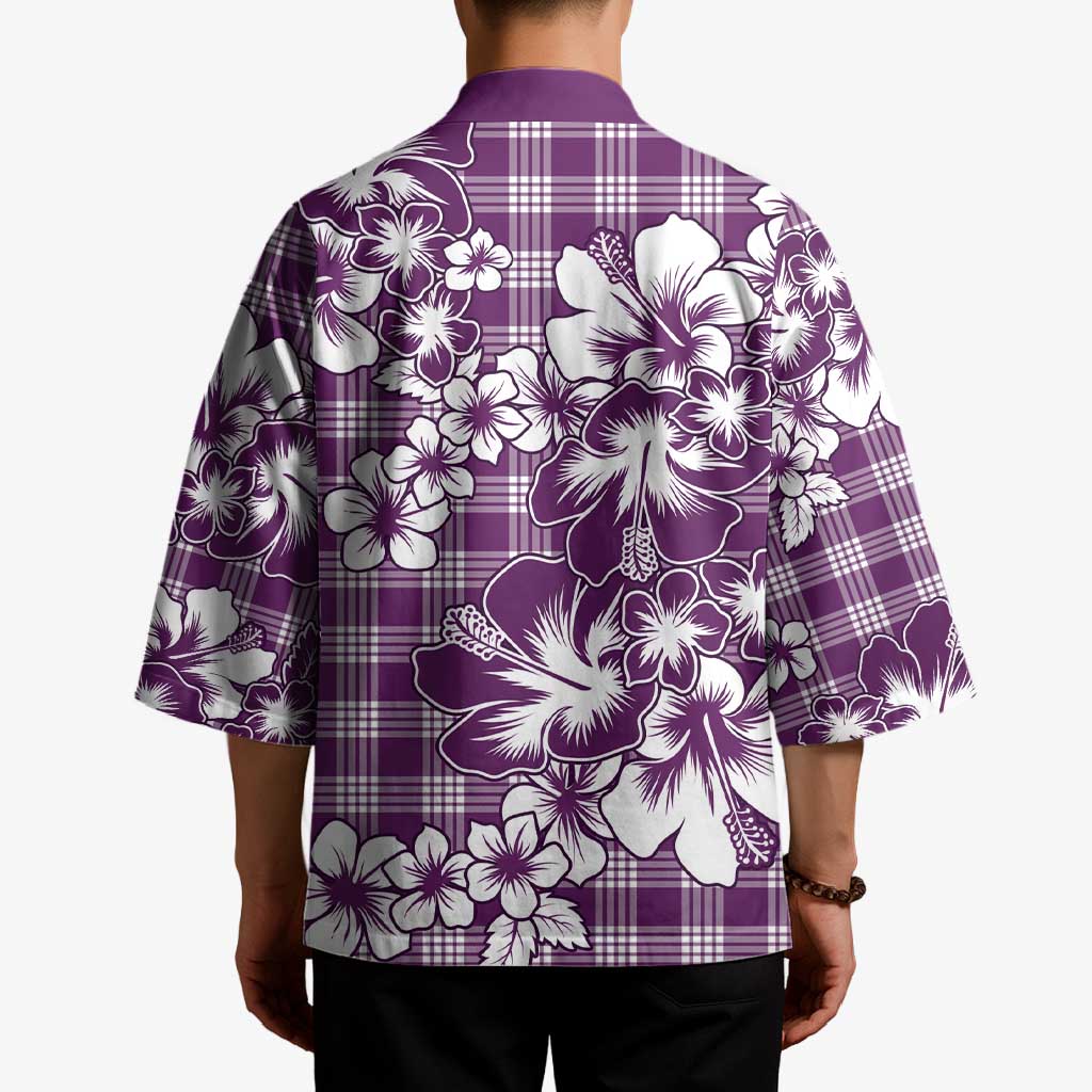 Hibiscus Pakala Sweetie Purple Kimono Tropical Floral Stylized - Polynesian Pride