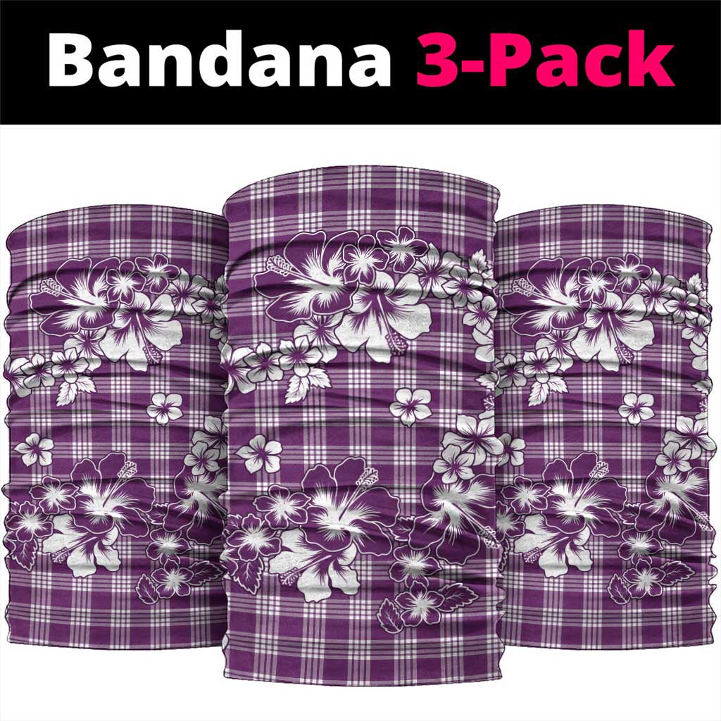 Hibiscus Pakala Sweetie Purple Neck Gaiter Tropical Floral Stylized - Polynesian Pride
