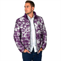 Hibiscus Pakala Sweetie Purple Padded Jacket Tropical Floral Stylized - Polynesian Pride