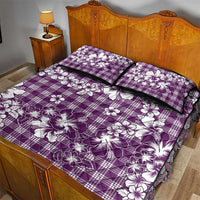 Hibiscus Pakala Sweetie Purple Quilt Bed Set Tropical Floral Stylized - Polynesian Pride