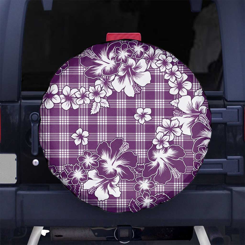 Hibiscus Pakala Sweetie Purple Spare Tire Cover Tropical Floral Stylized - Polynesian Pride