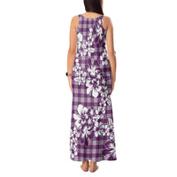 Hibiscus Pakala Sweetie Purple Tank Maxi Dress Tropical Floral Stylized - Polynesian Pride